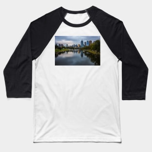 Melbourne from the Swan Street Bridge, Melbourne, Victoria, Australia. Baseball T-Shirt